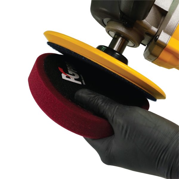 PG Pro Hard Foam Premium Polishing Pad 6" | Level 4 – Heavy Cut (Wine Red) - Image 3