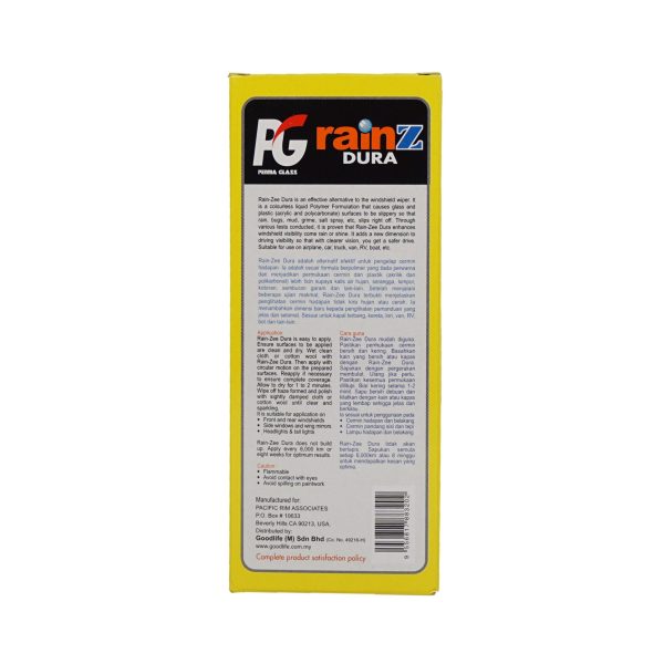 PG Rain-Z Dura Water Repellent (218ml) - Image 2