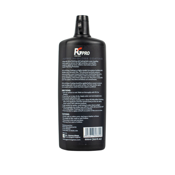 PG Pro Hi-Gloss Sealant Coating Combo Set (500ml) - Image 2