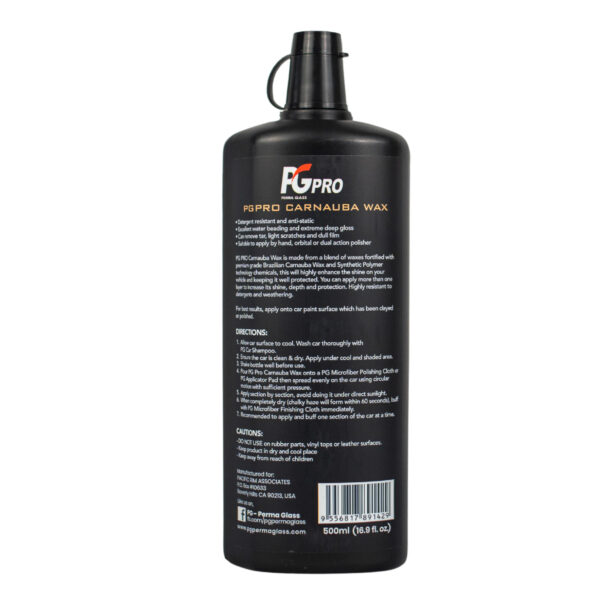 PG Pro Carnauba Wax (500ml) - Image 2